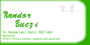 nandor buczi business card